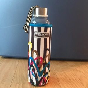 Henri Bendel Glass Bottle with Koozie